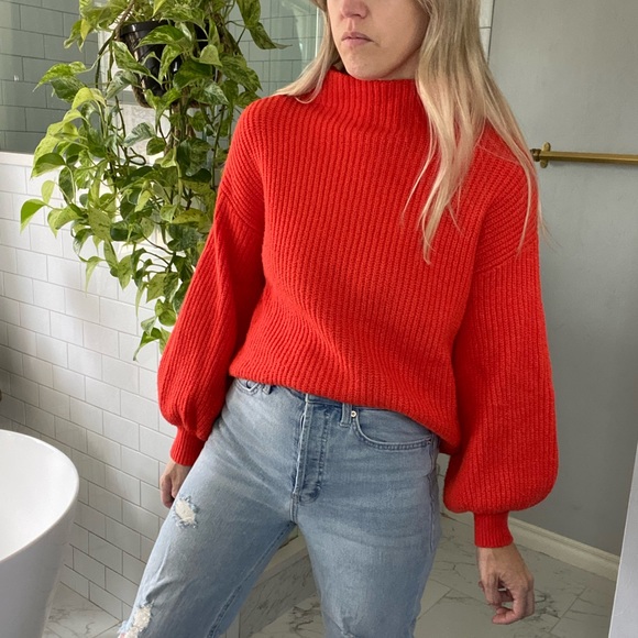 A New Day Turtleneck/Mock Neck Balloon Sleeve Sweater - Picture 1 of 7